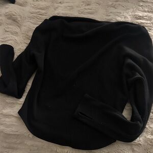 Free People Off the Shoulder Black Women's Sweater